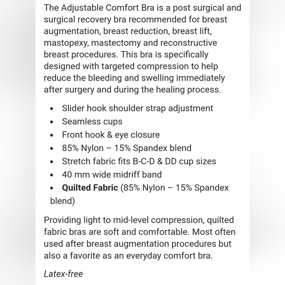 Clearpoint medical compression wear bra size 40 - Picture 10 of 11